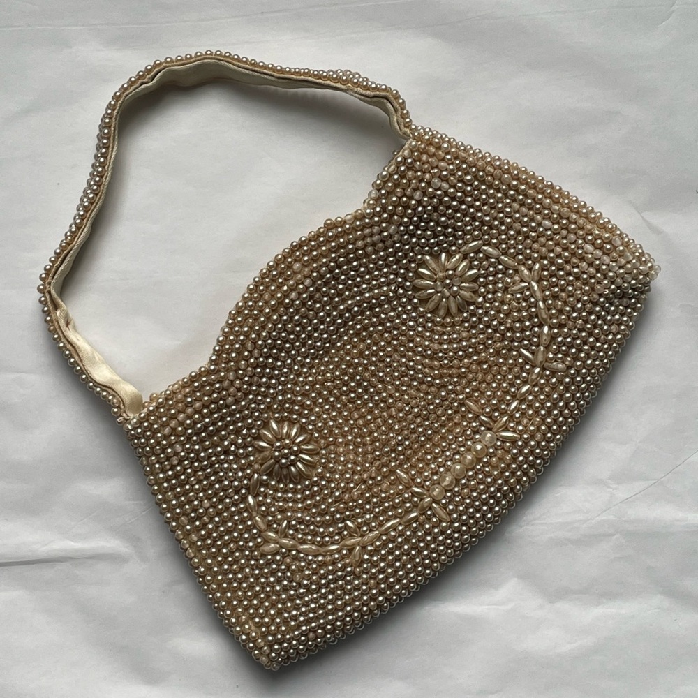 Vintage Beaded Mini Zippered Hand Bag